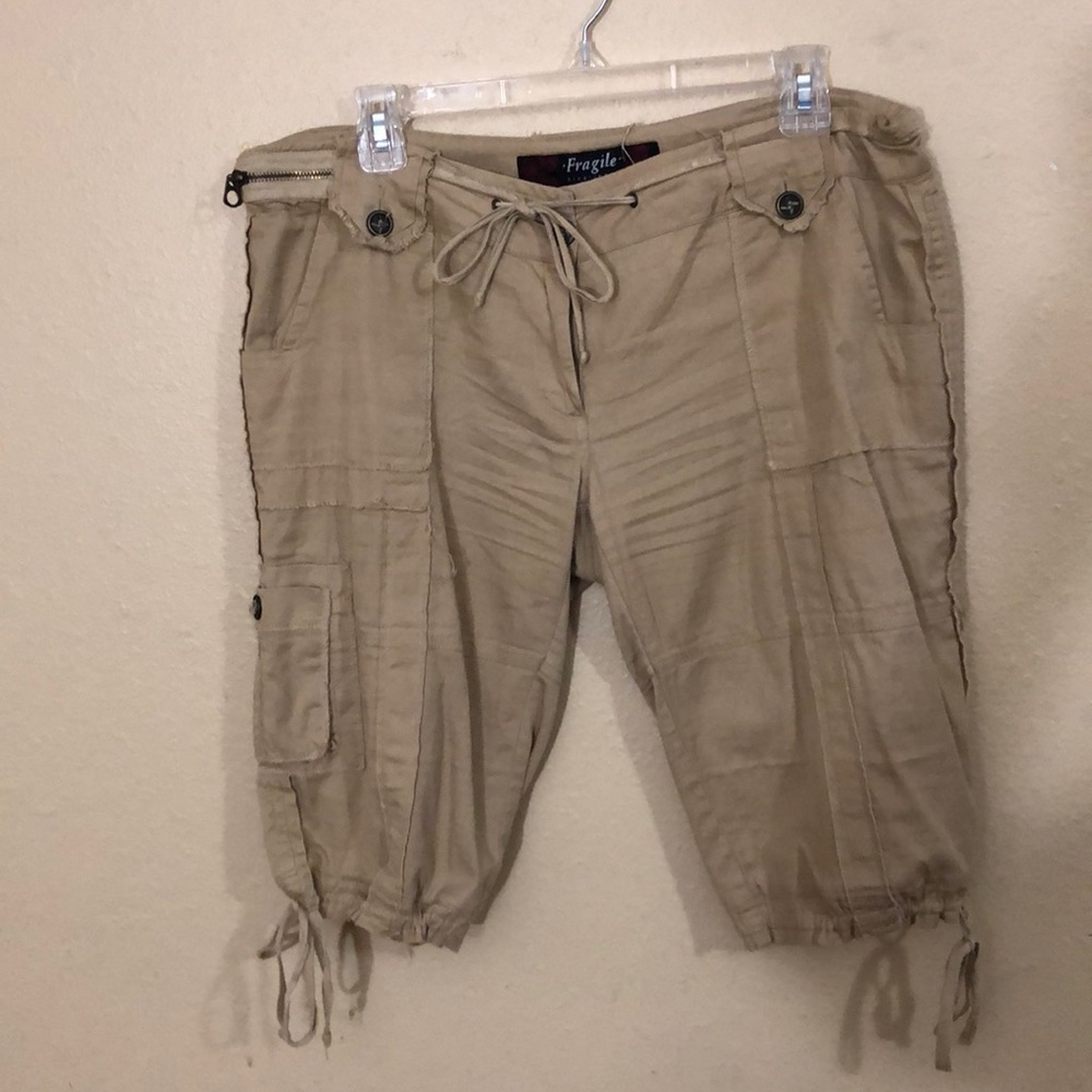 Fragile Blue Jeans Kahki Bermuda Shorts Size 13